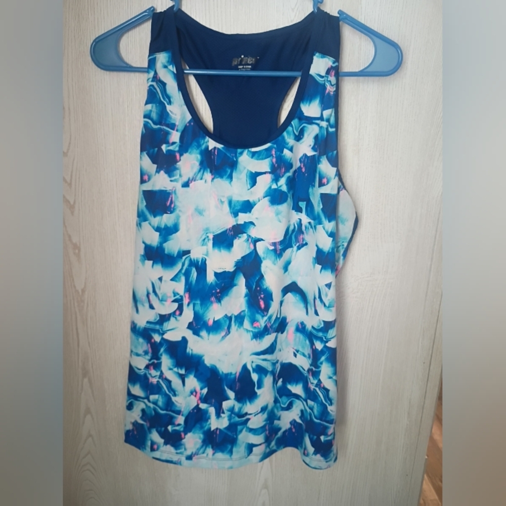 Prince Blue and White Sleeveless Tank Top